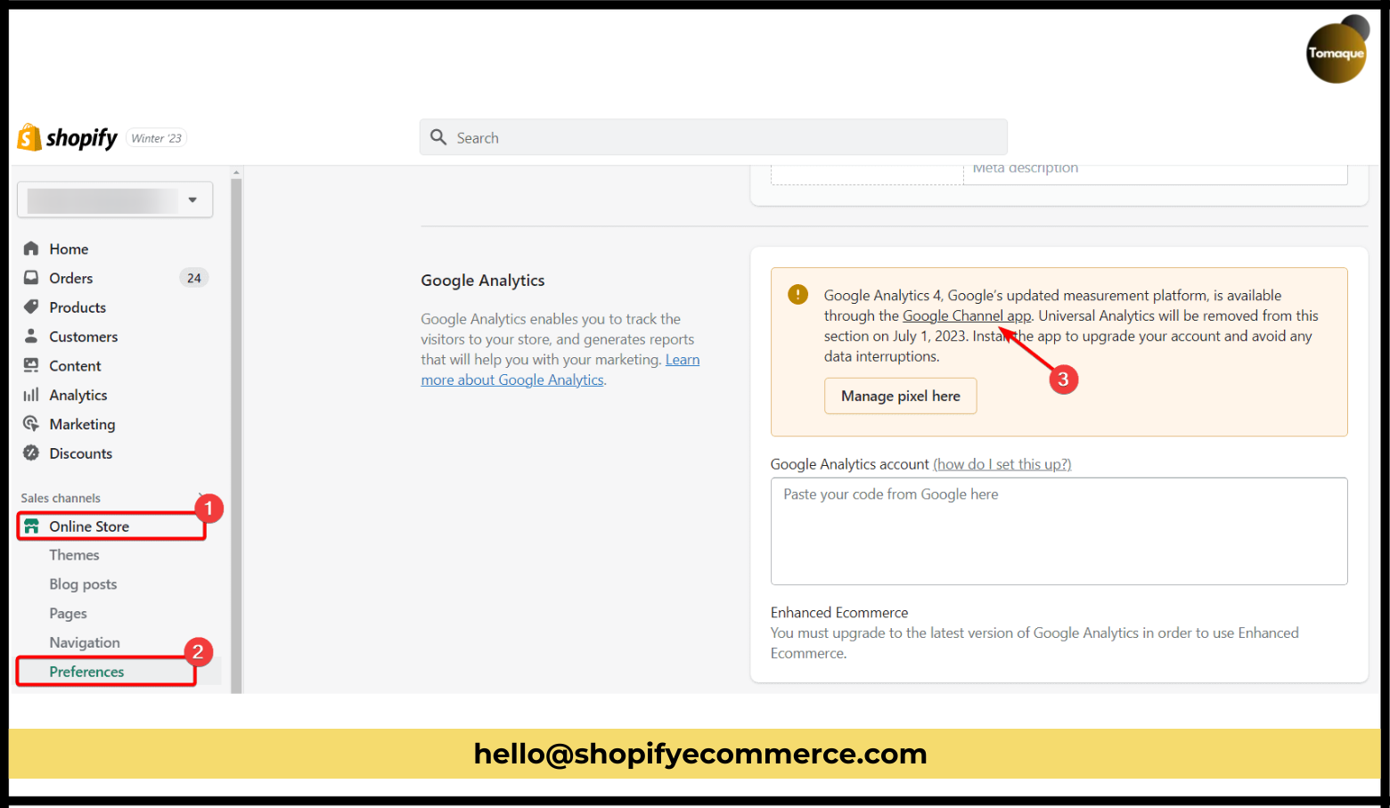 Install the Google Channel App