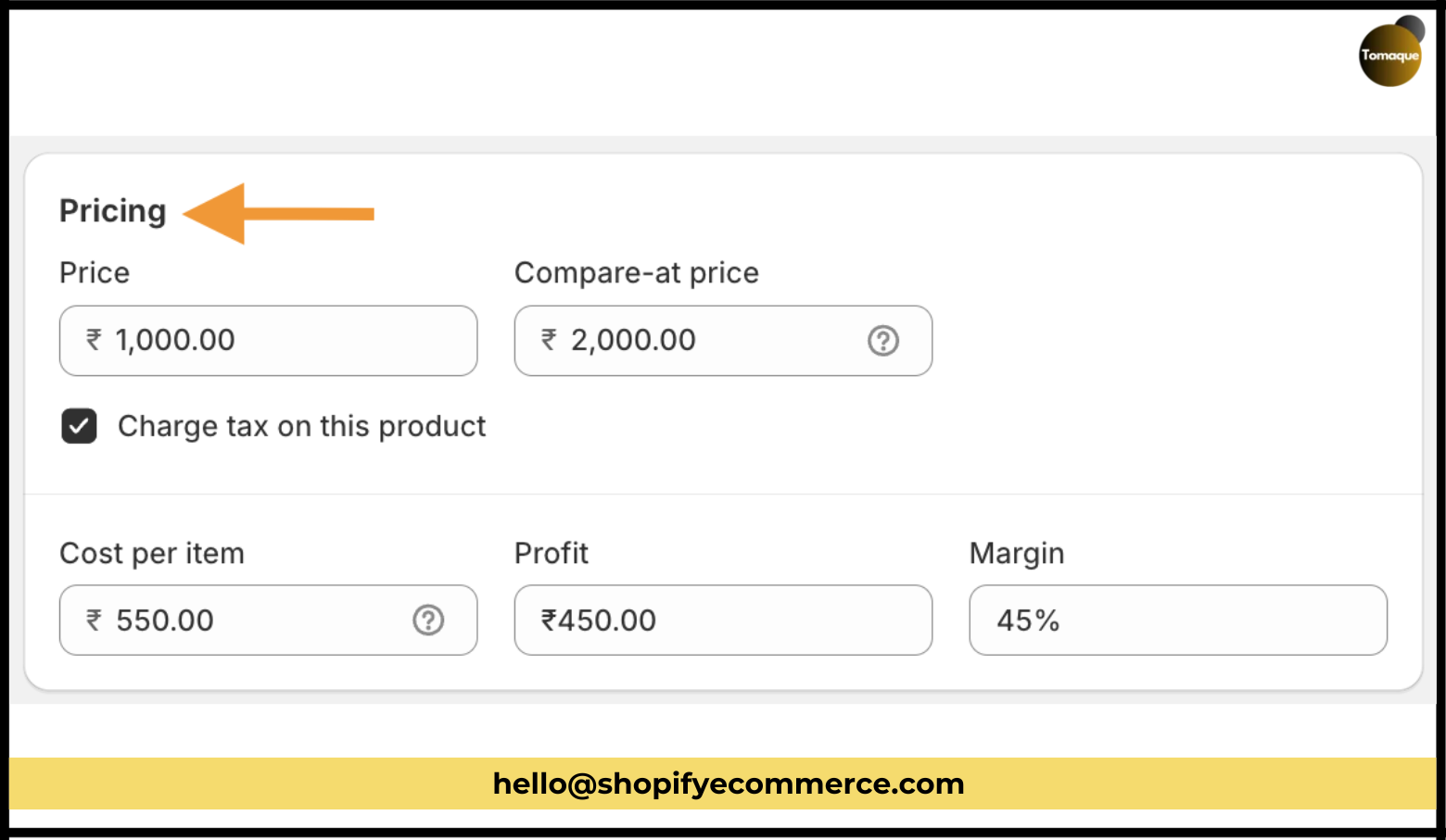 Add Your Product Pricing