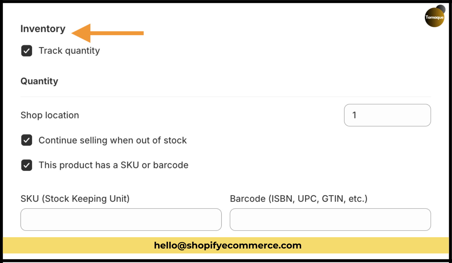 Manage Inventory & Shipping Information