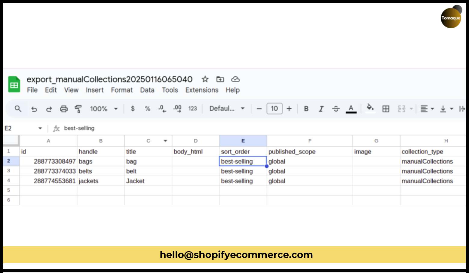Edit the file in Spreadsheets