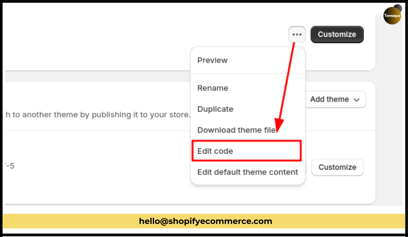 Click on Edit Code