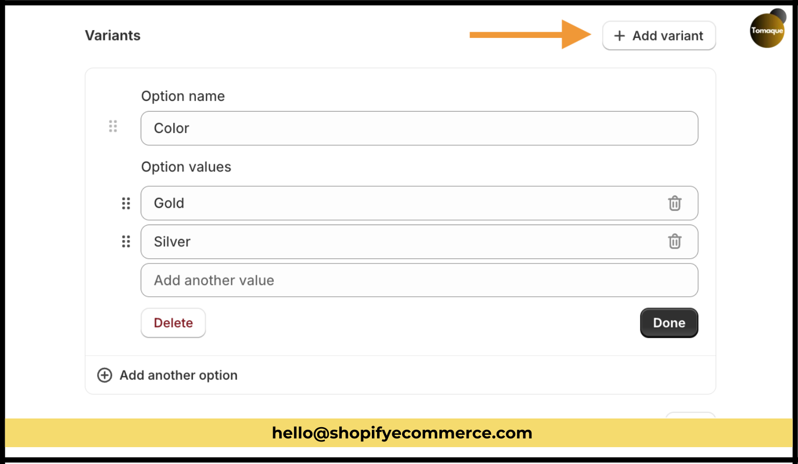 Add Product Variants 
