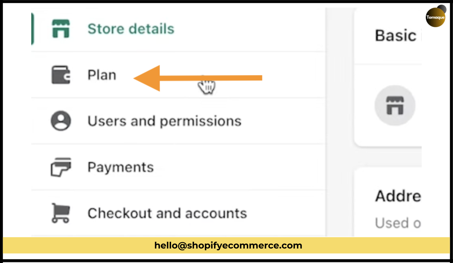 Head to Plan from Admin Panel 