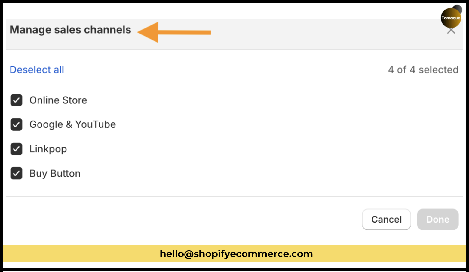 Manage Sales Channel