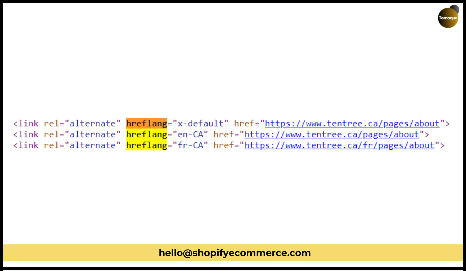 perfect implementation of hreflang tags in Shopify by Tentree