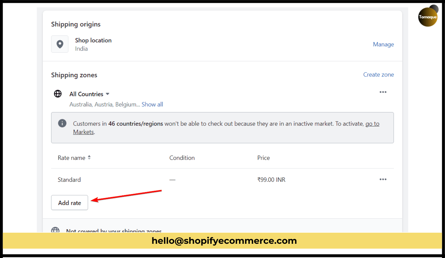 Setting Up Free Shipping Everywhere in Shopify
